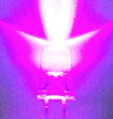 หลอดไฟ led 5 mm สีชมพู  Super Bright ราคาถูก  100 หลอด