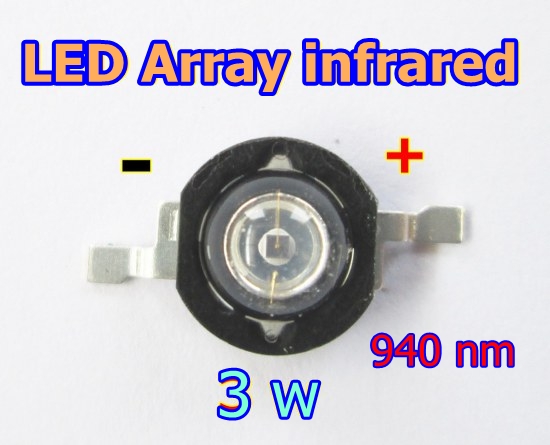 led array infrared 3 w 940 nm อินฟราเรด 940 นาโนเมตร 